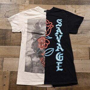 Popular Poison Marilyn Monroe savage shirt women's small black white